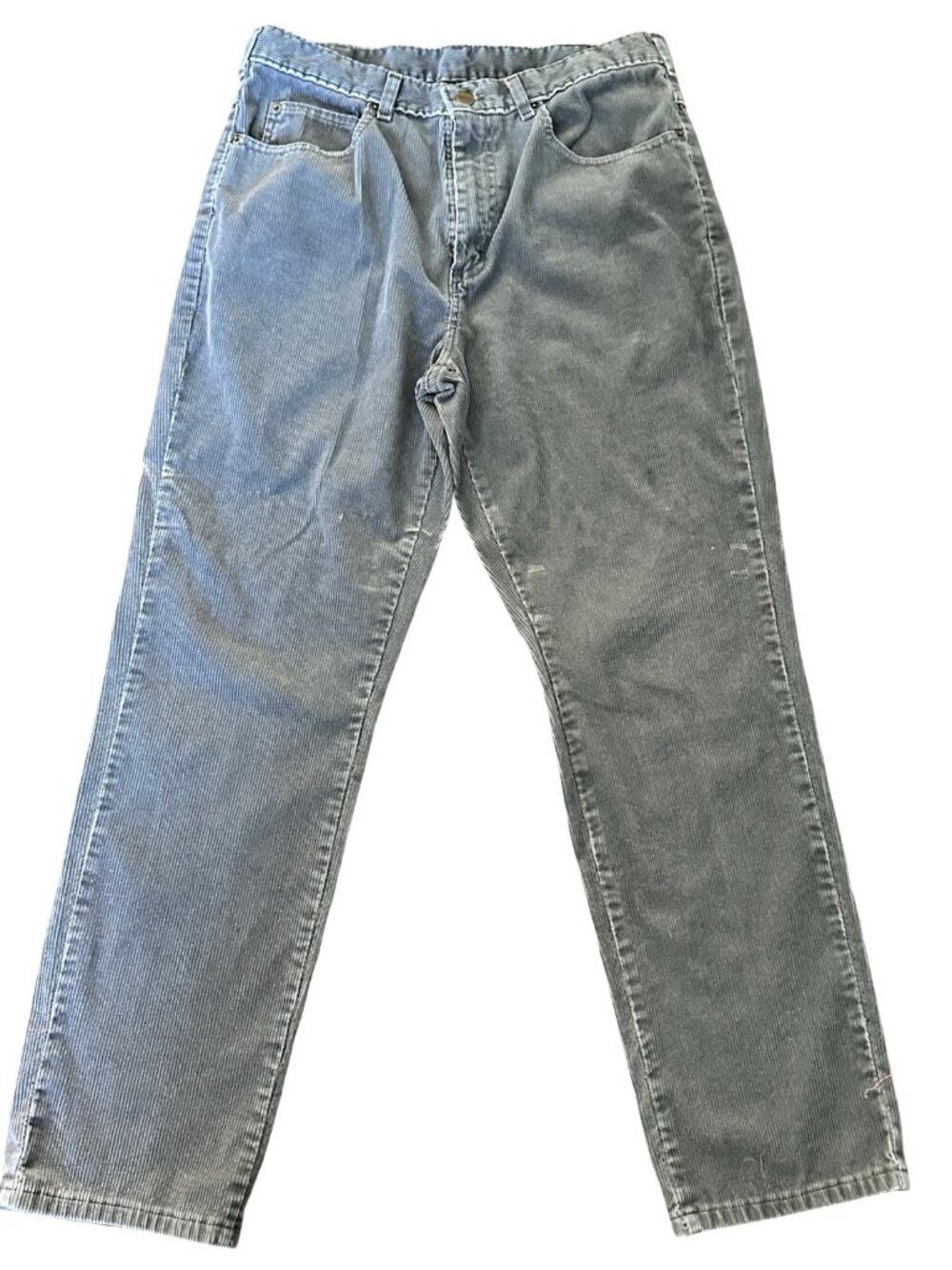 Vintage 80's LL Bean Corduroy Pants Men's 33x30 Gray Union Made in the USA